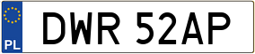 Trailer License Plate